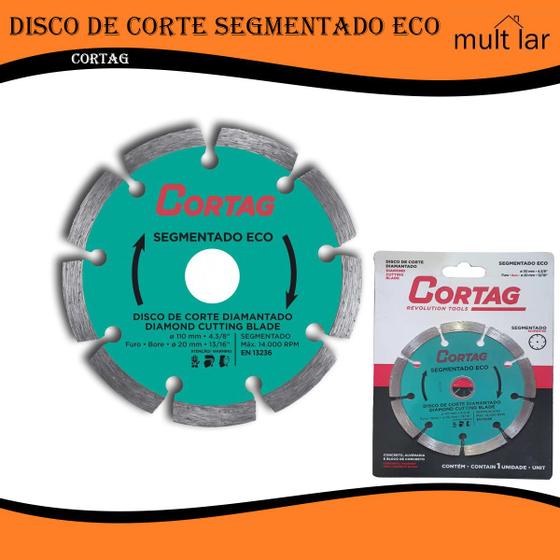 Imagem do produto DISCO DIAM SEGMENTADO 110MM CORTAG