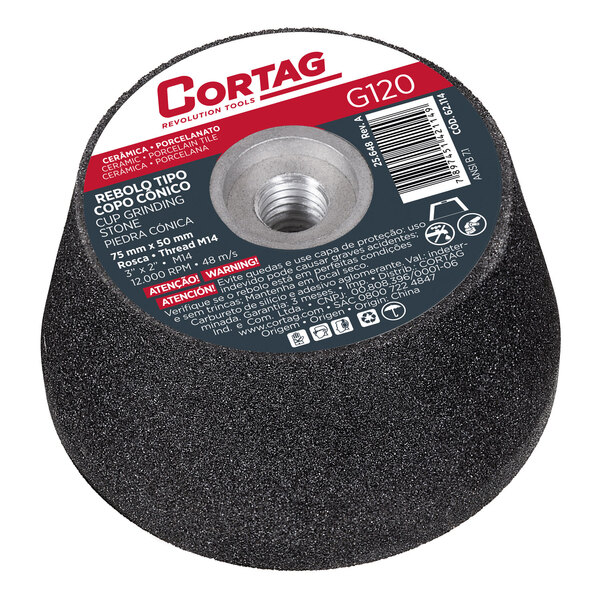 Imagem do produto REBOLO CONICO 5' 100MM G-120 CORTAG