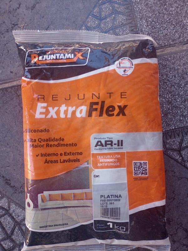 Imagem do produto REJUNTE EXTRA FLEX 1KG PLATINA REJUNTAMIX