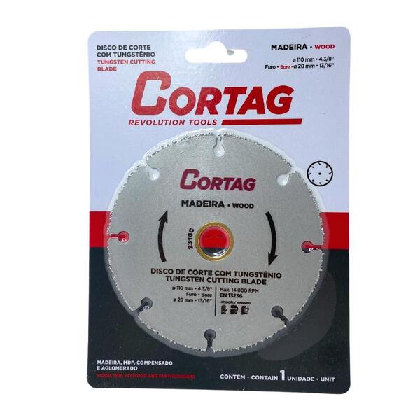 Imagem do produto DISCO DE CORTE MADEIRA TUNGSTENIO 110MM CORTAG