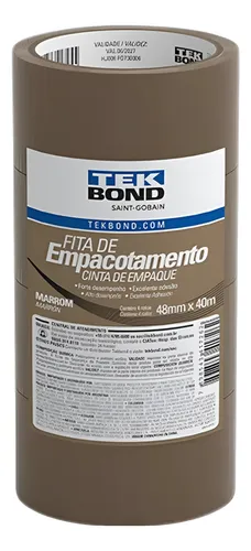 Imagem do produto FITA EMPACOT 48MMX40M MARROM TEKBOND