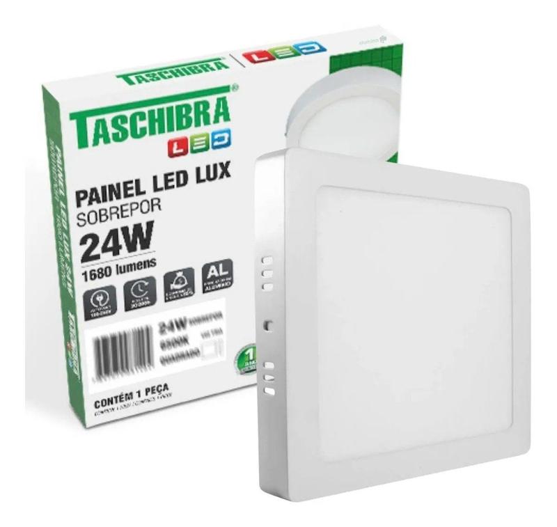 Imagem do produto PAINEL LED EMB QUAD 24W LYS 3000K BRANCO TASCHIBRA