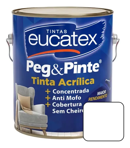 Imagem do produto PEG & PINTE ACR 3,6L BRANCO NEVE EUCATEX