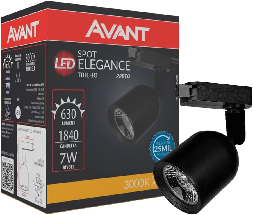 Imagem do produto SPOT LED ELEGANCE SOBR BR AM 3000K 7W AVANT