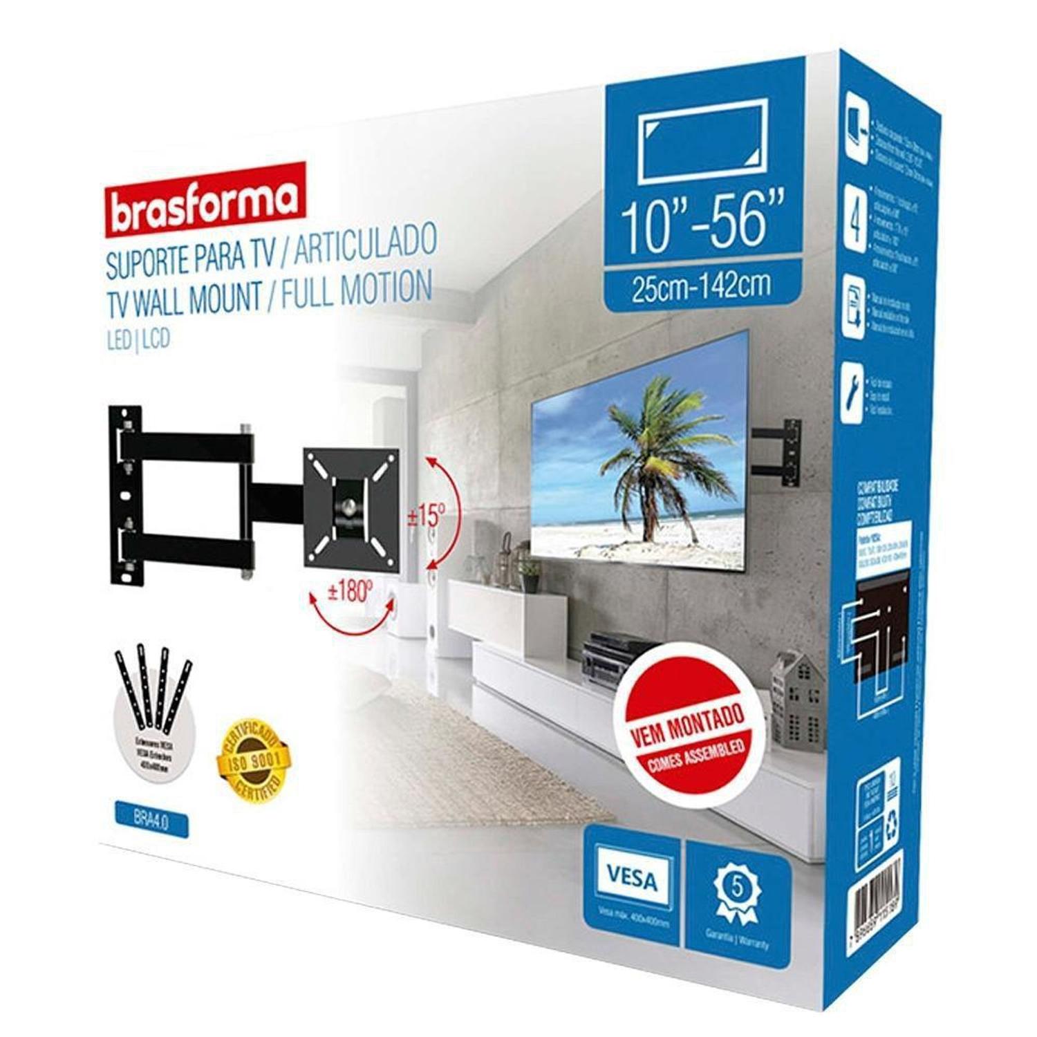 Imagem do produto SUPORTE TV LED ARTICULADO 10 A 56" BRA3.0 BRASFORMA