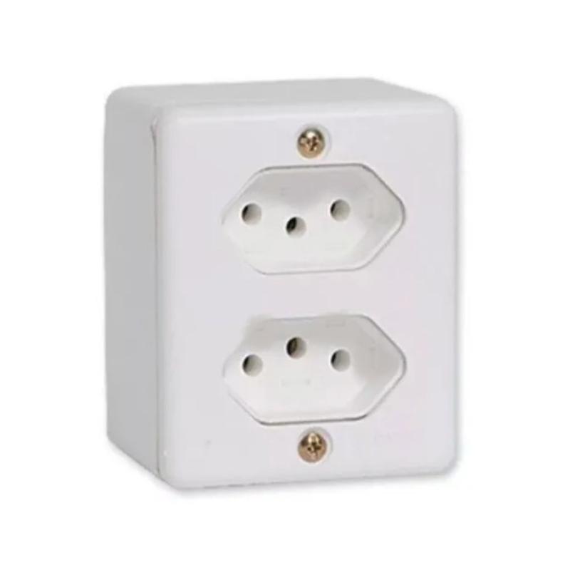 Imagem do produto TOMADA DUPLA 2P+T 10A BR JERI PLUS SOB 1915 ROMAZI