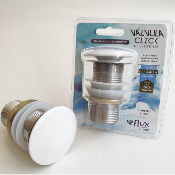 Imagem do produto VALVULA CLICK 1 1/4 INOX - TAMPA CERAMICA - FLVX HIDRO