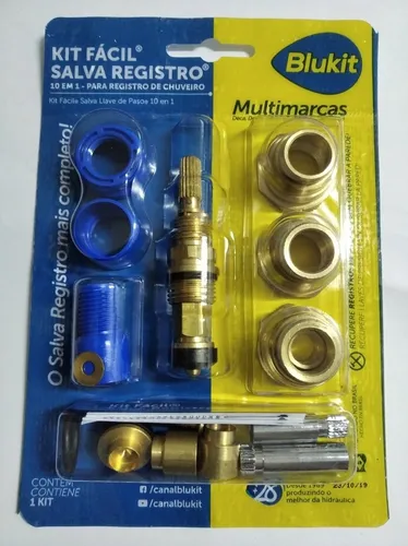 Imagem do produto KIT FACIL P/ REGISTRO ROSCA N00 C/ TELESC 060106-41 BLUKIT
