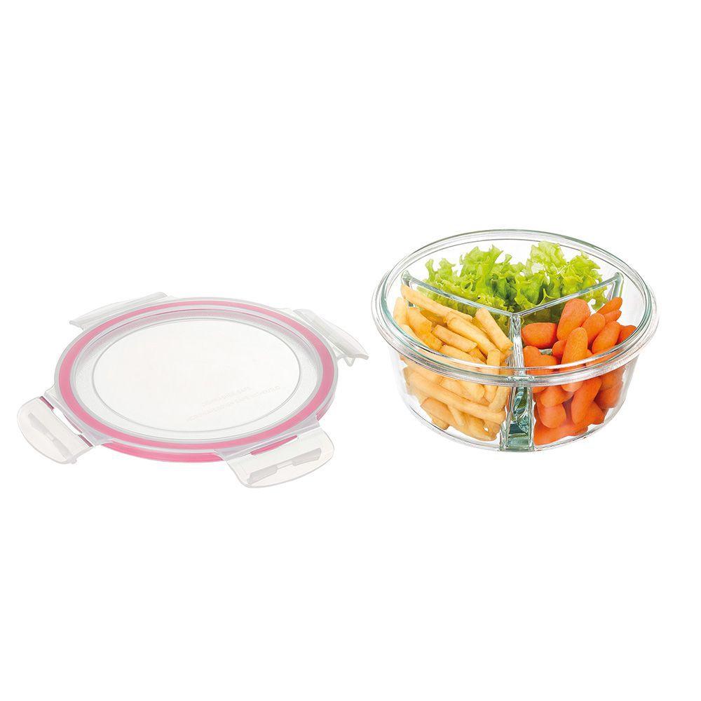 Imagem do produto POTE DE VIDRO REDONDO C/ DIVISORIA 800ML SANREMO