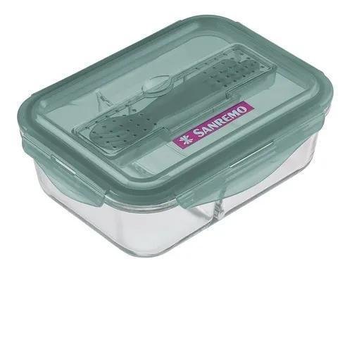 Imagem do produto POTE DE VIDRO RETANG C/DIVISORIA 800ML SANREMO