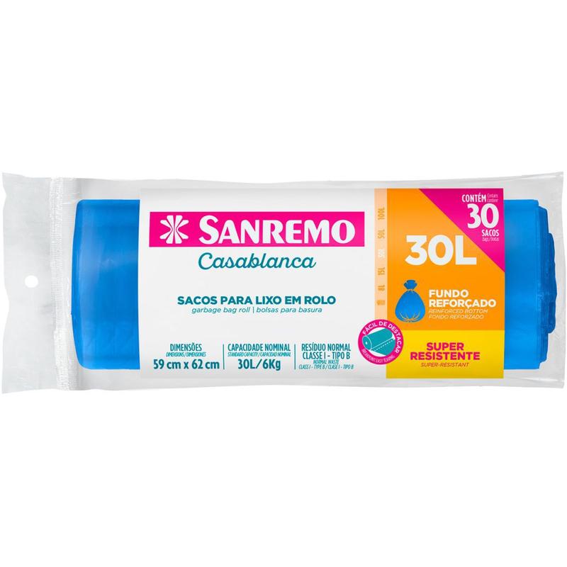 Imagem do produto SACO P/ LIXO ALMOFADA PTO 30L SANREMO