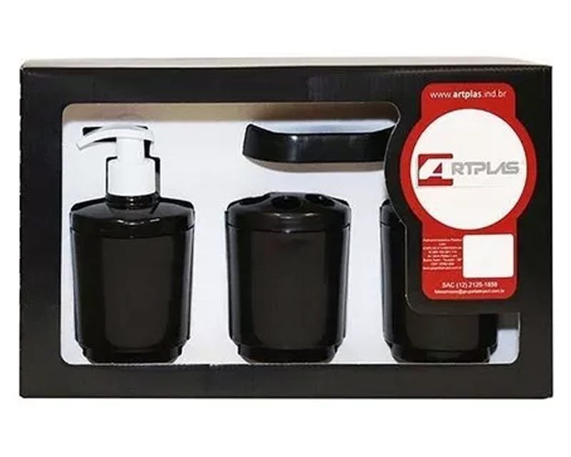 Imagem do produto KIT SOBREPOR 5 PC PRETO ARTPLAS