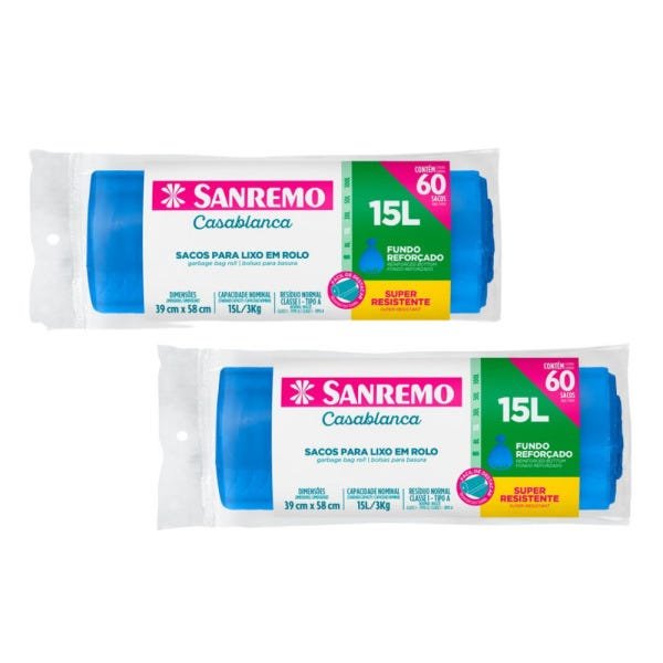 Imagem do produto SACO P/ LIXO REFORCADO ALM 15L SANREMO