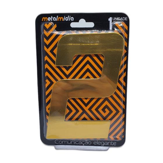 Imagem do produto NUMERO RESID 130MM OURO ESCOVADO 04 METAL MIDIA