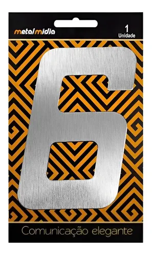 Imagem do produto NUMERO RESID 130MM PRATA ESCOVADO 00 METAL MIDIA