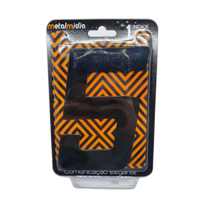 Imagem do produto NUMERO RESID 130MM PRETO 06 METAL MIDIA