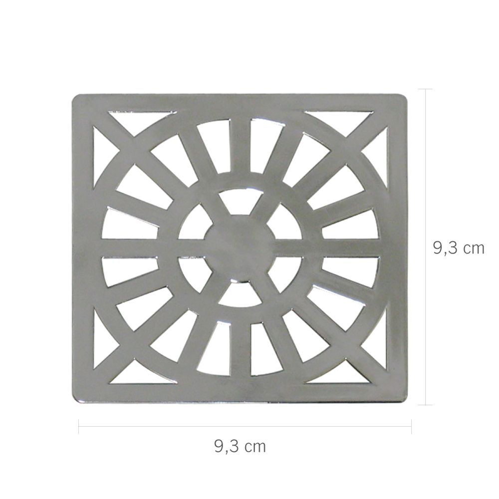 Imagem do produto GRELHA QUAD. BR. CANTO VAZADO 9,3X9,3CM ASTRA