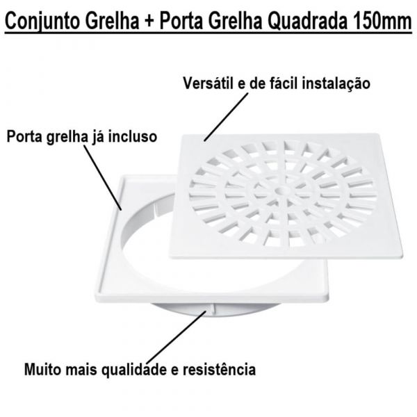Imagem do produto GRELHA QUADRADA 150MM BR REF1284 HERC