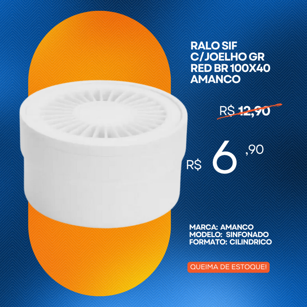Imagem do produto RALO SIF. N12 RED. BR 100X45X40 AMANCO