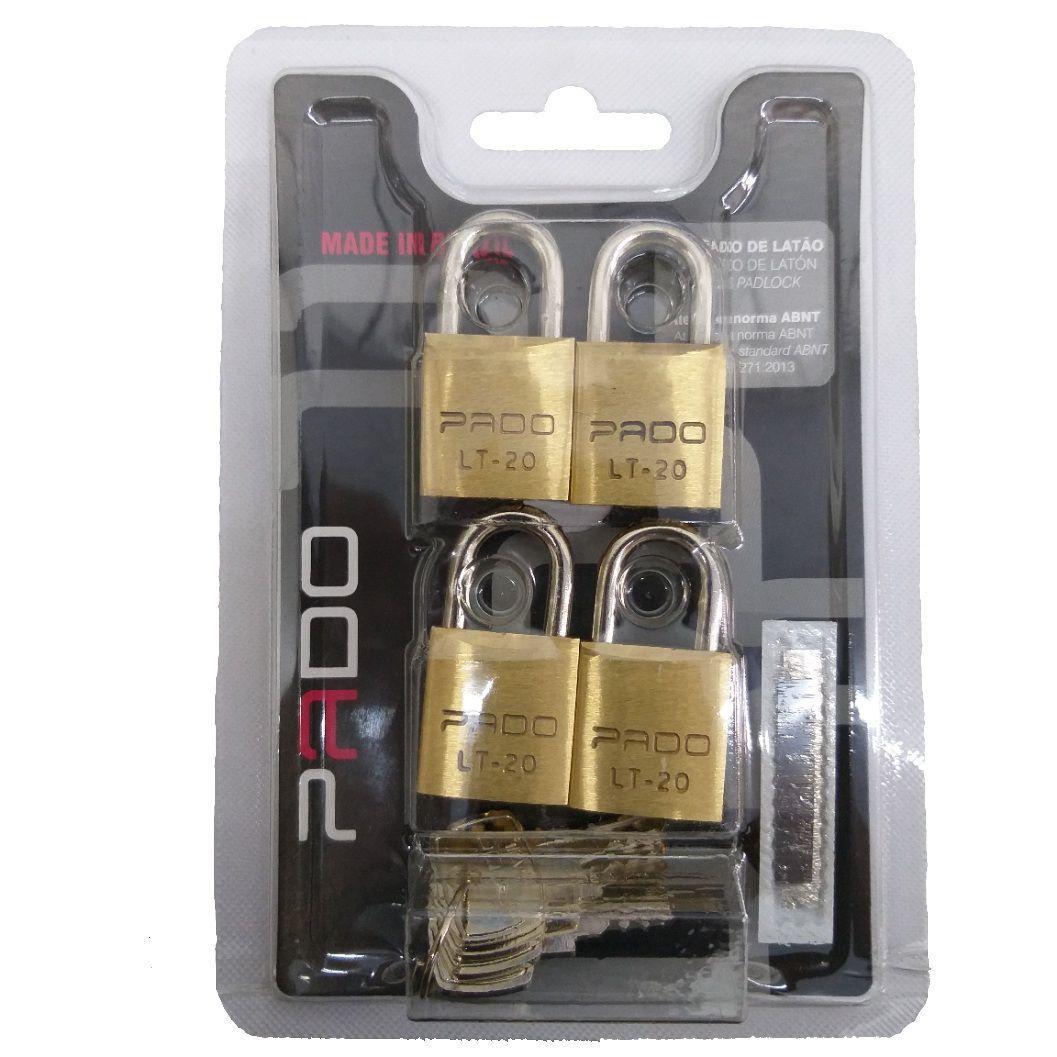 Imagem do produto CADEADO SM 4 LT-20MM 4 CHAVES IGUAIS PADO
