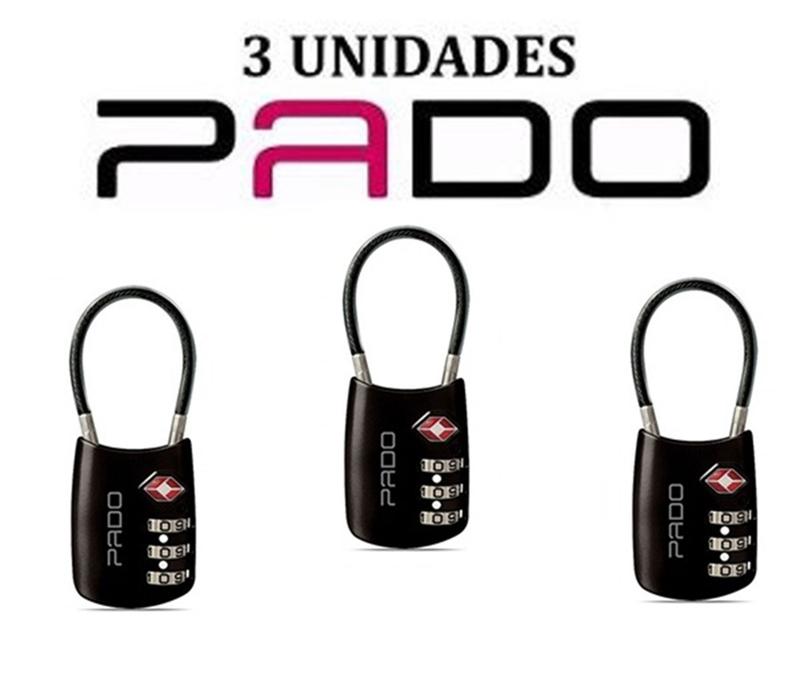 Imagem do produto CADEADO SM PERSONAL 3 SEGREDOS PRETO PADO