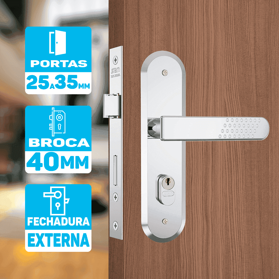 Imagem do produto FECHADURA EXT 1801/19 INOX STAM