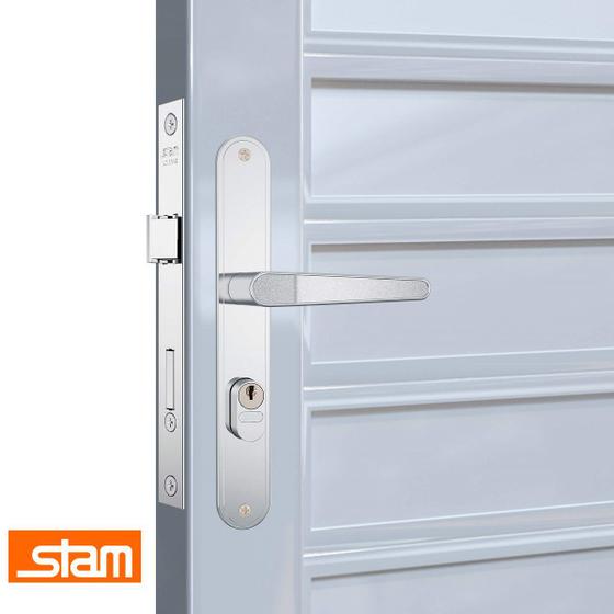 Imagem do produto FECHADURA EXTERNA PORTA ALUM 501-502/03 INOX STAM