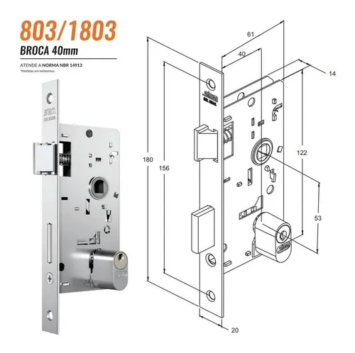 Imagem do produto FECHADURA EXT.ESP INOX BOLA BDI