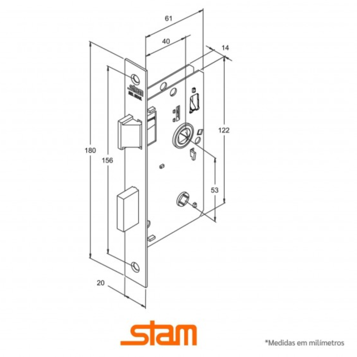 Imagem do produto FECHADURA WC 824/25 - ESP. INOX STAM