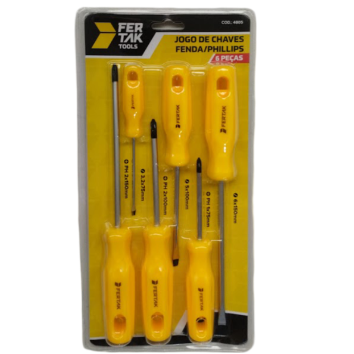 Imagem do produto CHAVE PHILLIPS 3/16X4 SOLID FERTAK