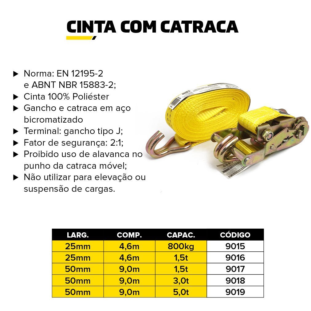Imagem do produto CINTA C/ CATRACA 4,6X25MMX 1,5T FERTAK