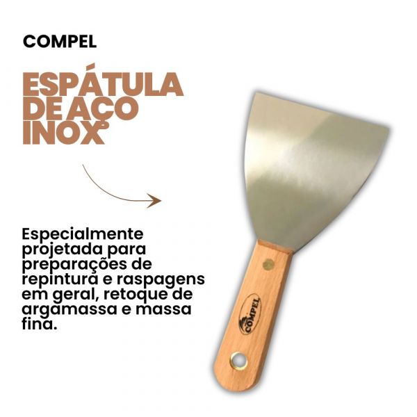 Imagem do produto ESPATULA ACO INOX 4CM COMPEL