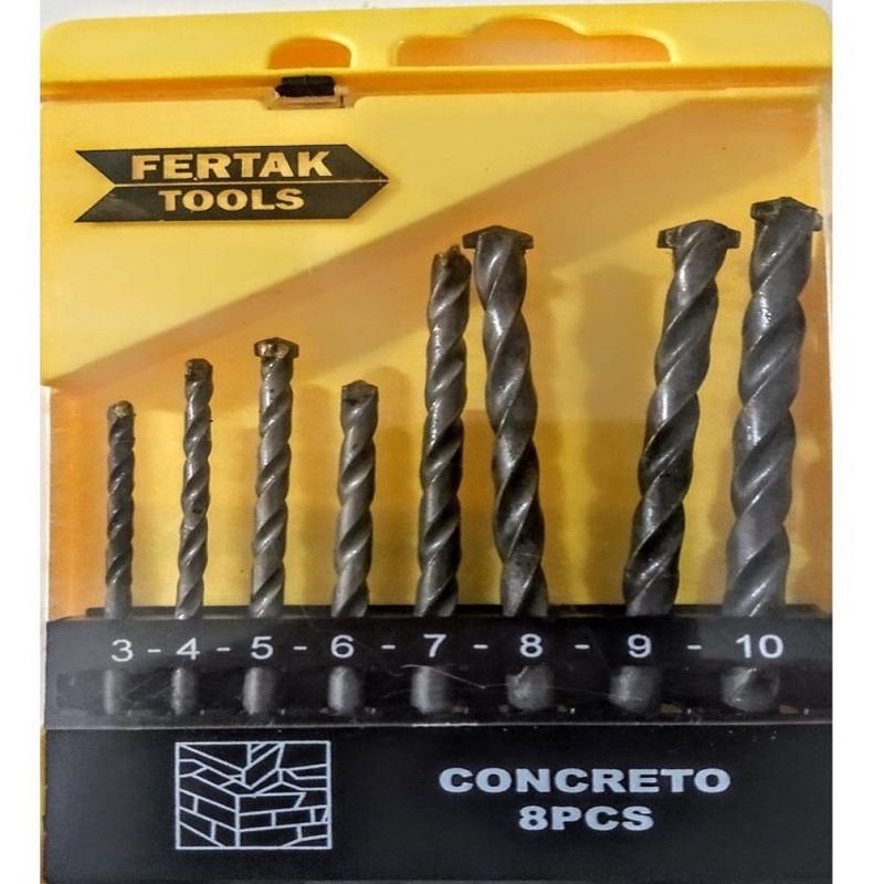 Imagem do produto JOGO BROCAS CONCRETO C/08 PCS FERTAK