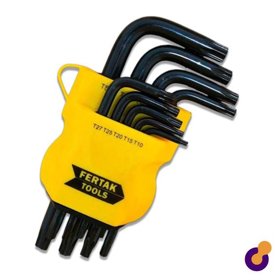 Imagem do produto JOGO CHAVE TORX C/09 PCS CRV FERTAK