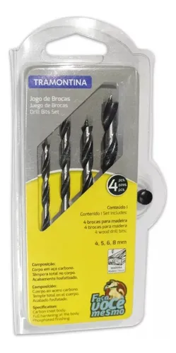 Imagem do produto KIT BROCAS P/ MADEIRA 4 PCS 434708/509 TRAMONTINA