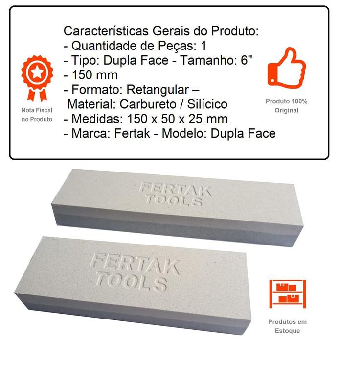 Imagem do produto PEDRA AFIAR DUPLA FACE 6X2X1 FERTAK