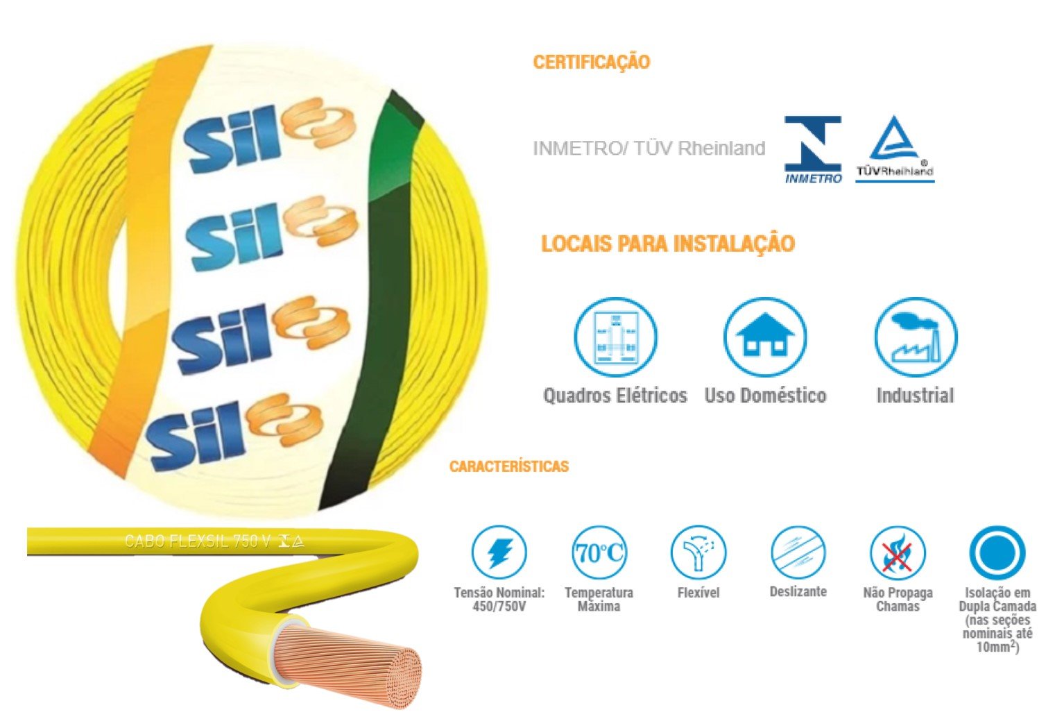 Imagem do produto CABO FLEXIVEL 6MM PECA SIL