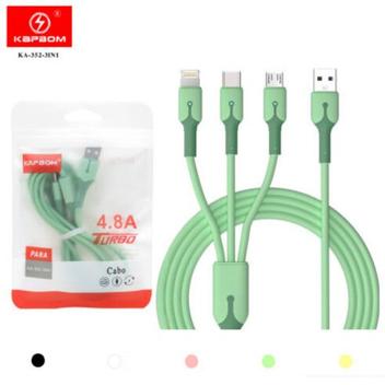 Imagem do produto CABO USB 1M C/ ADAPTADORES TPC-V8-IPHONE KAPBOM