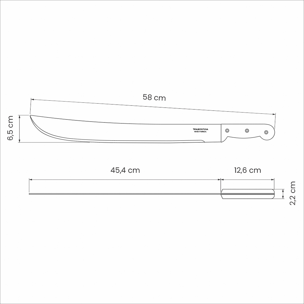 Imagem do produto FACAO P/ MATO 18" CABO PLASTICO 26600 TRAMONTINA
