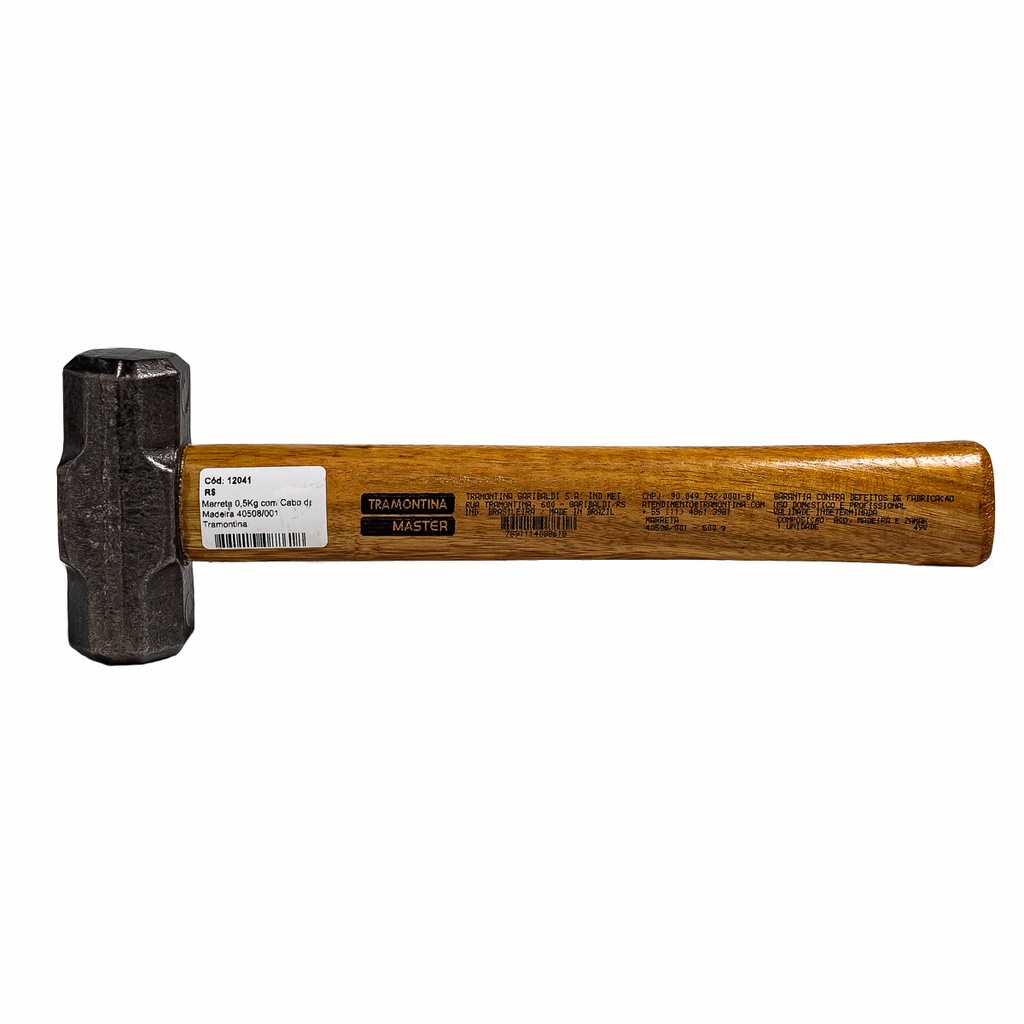 Imagem do produto MARRETA 0,5 KG C/ CABO 40508/001 TRAMONTINA