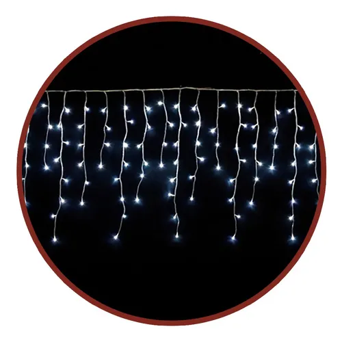 Imagem do produto PISCA CASCATA 2,75X70CM 100 LEDS BRANCO FIO PVC MACHO FEMEA