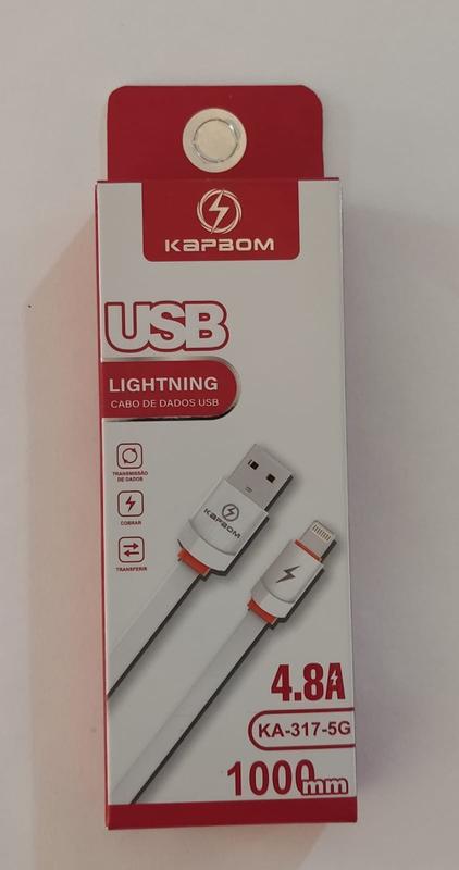 Imagem do produto CABO USB IPHONE 3A KAP-1M-5G 1M KAPBOM