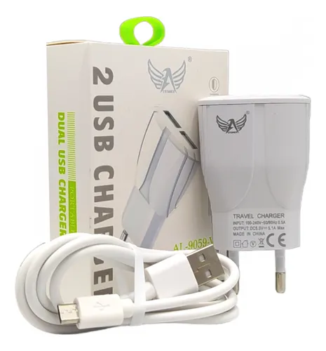 Imagem do produto CARREGADOR C/ CABO V8 5.1A C/ 2 ENTRADAS