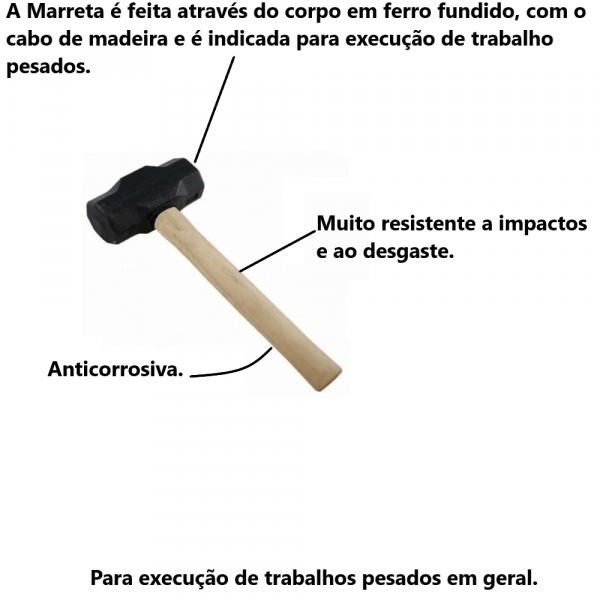 Imagem do produto MARRETA 3KG C/ CABO TENACE