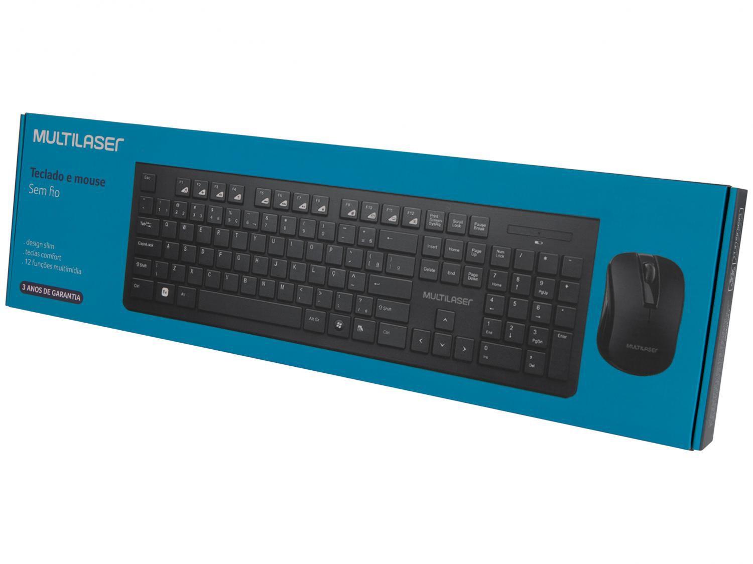 Imagem do produto TECLADO+MOUSE SEM FIO TC212. MULTILASER