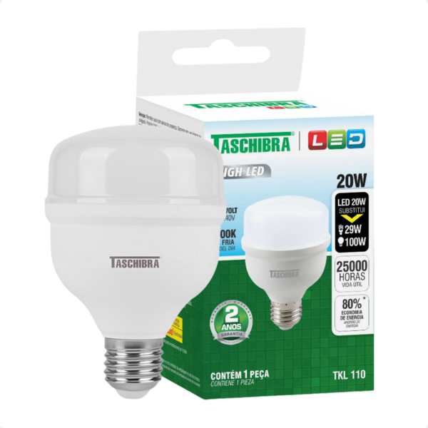 Imagem do produto LAMPADA LED BULBO 20W 6500K TASCHIBRA