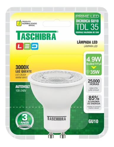 Imagem do produto LAMPADA LED MR16 TDL 35 4,9W 36° 2700K TASCHIBRA