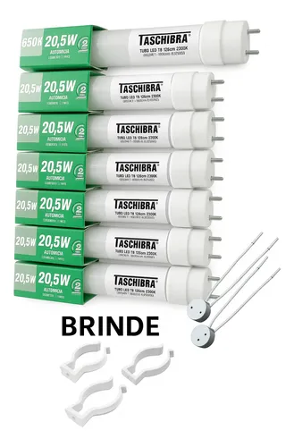 Imagem do produto LAMPADA LED TUBULAR 20,5W T8 3000K TASCHIBRA