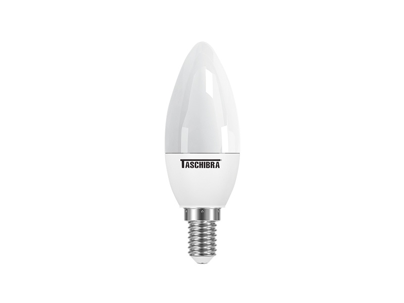 Imagem do produto LAMPADA LED VELA LEITOSA 3W 2700K E14/E27 TASCHIBRA