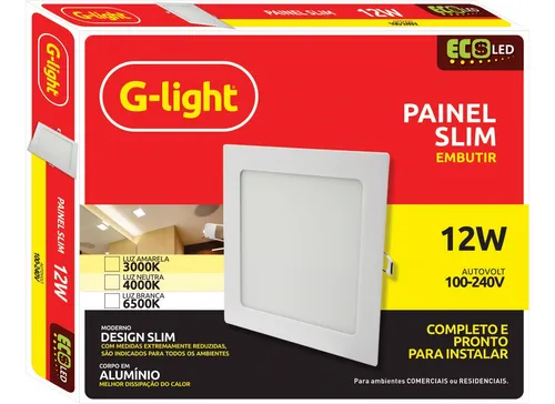 Imagem do produto PAINEL SLIM LED EMB RED 12W 6500K LUMM